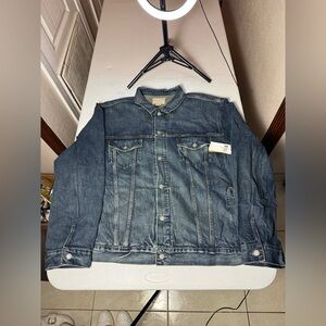 New Polo Ralph Lauren Blue Core Replen Long Sleeve Collared Trucker Jacket 3XLT